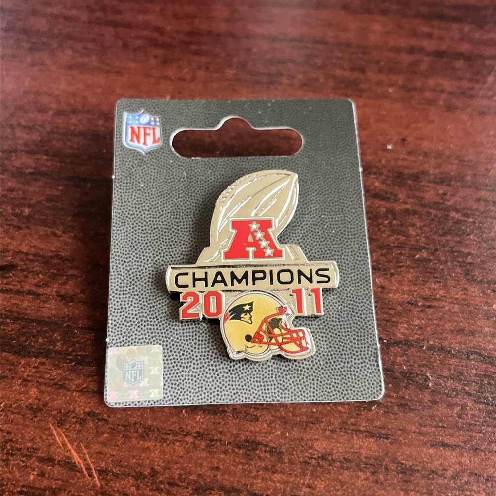 20011 AFC Champions New England Patriots NFL Lapel Hat‎ Pin